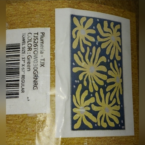 Organic Cotton Sand Cloud Beach Towel Thin Lightweight Plumeria - Picture 2 of 8